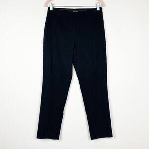 2/$30 Eileen Fisher Trouser Dress Pants Small Black Tapered Side Zip #6492